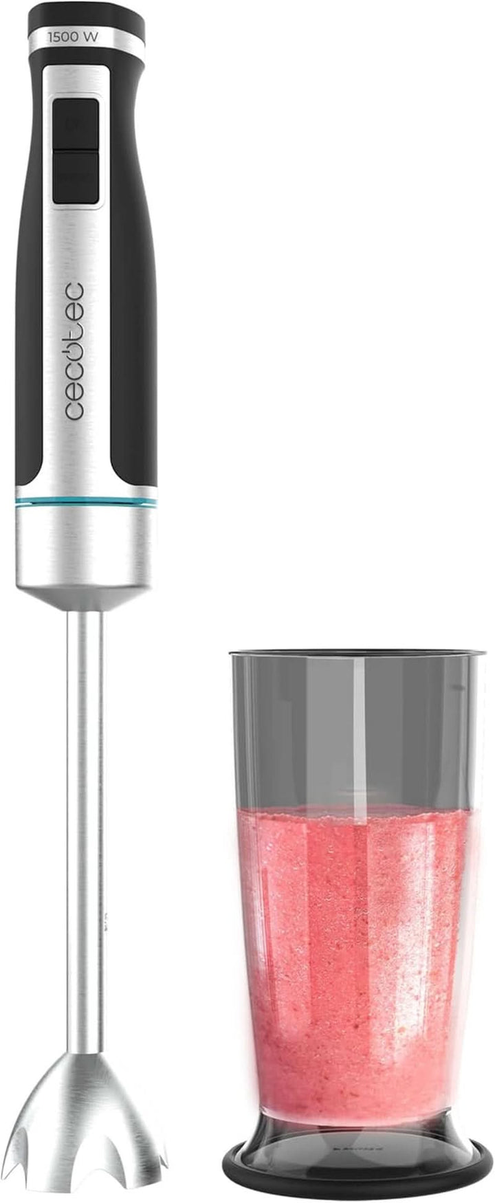 Cecotec Hand- Mixer Powergear 1500 - Klingen Aus Titanium Beschichtung, 21 Geschwindigkeitsstufen, 1500 W, Inklusiv Glas Mit Deckel. (Schwarz Und Edelstahl, XL) Bucatarie Naty Shop 1 Zubehör