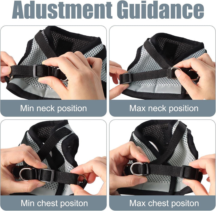 Bindokun Cat Harness With Leash Escape-proof, Cat Harness Set Cat Harness Escape-proof pentru câini pisici cu 5 M/16.4 picioare Cat Leash Adjustable Cat Vest (M)