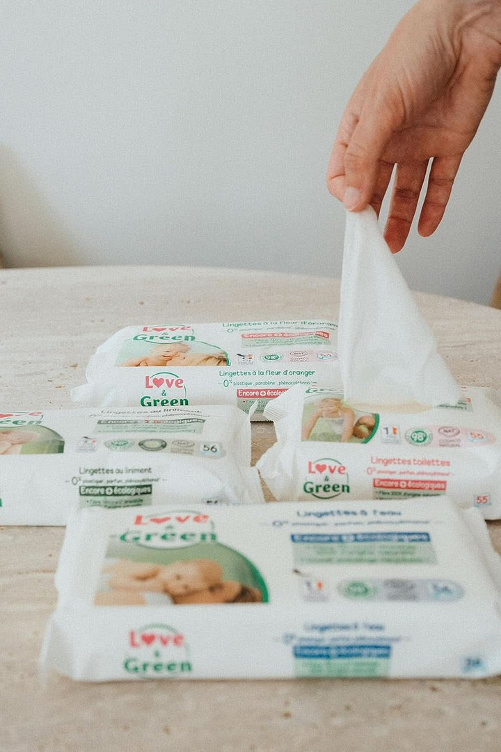 Șervețele de curățare Liniment, sănătoase și ecologice, certificate Cosmo Natural de ECOCERT și FSC, ambalaj reciclabil Servetele Umede Bebelusi Naty Shop