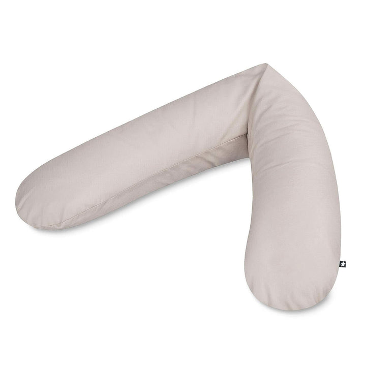 Perna de alaptare Julius Zöllner, umplutura cu fulgi deosebit de confortabila si dulcioasa, bumbac, cca 180 cm Accesorii Hrana si Alaptare Bebe Naty Shop Uni Taupe