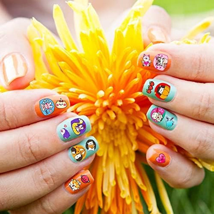 Autocolante drăguțe pentru unghii pentru copii, 20 de coli, autocolante 3D pentru unghii, flori strălucitoare în întuneric, decorațiuni colorate pentru unghii, autocolante pentru unghii, autocolante autoadezive pentru decorațiuni DIY, accesorii