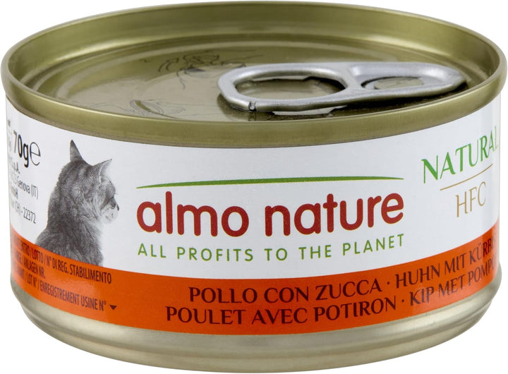 Almo Nature HFC Natural Wet Chicken Thigh Hrană umedă pentru pisici 24Pack (24 X 70G)