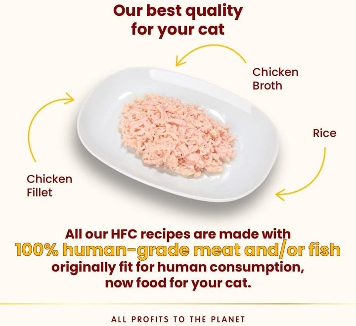 Almo Nature - HFC Natural Light Meal - File de pui - Hrană umedă pentru pisici adulte: 4 cutii a câte 50 g