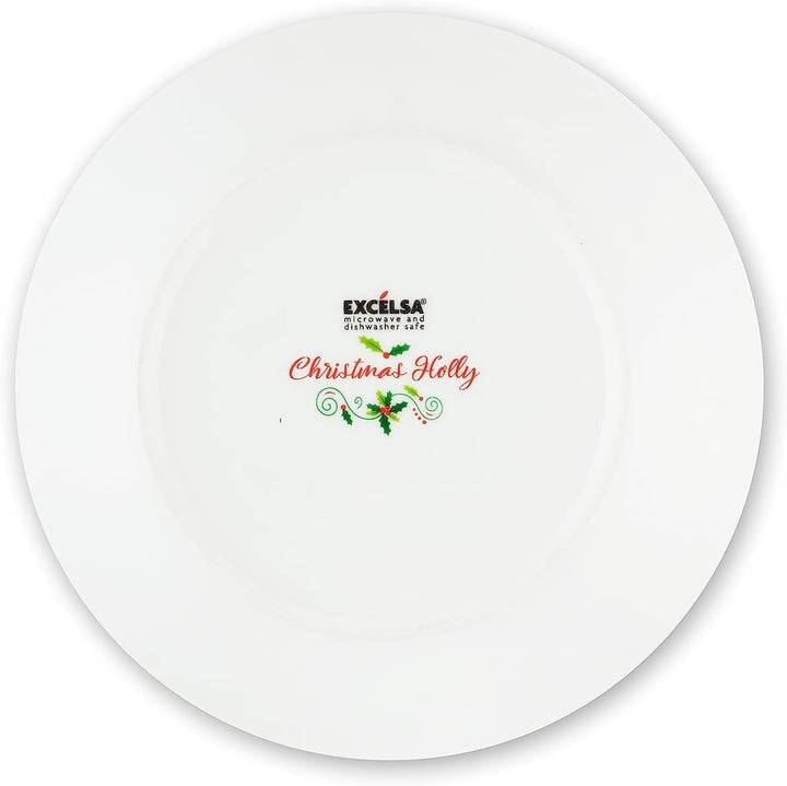 Excelsa 64134 Christmas Holly Tellerservice, 18-Teilig, Porzellan, Weiß Seturi vesela masa Naty Shop