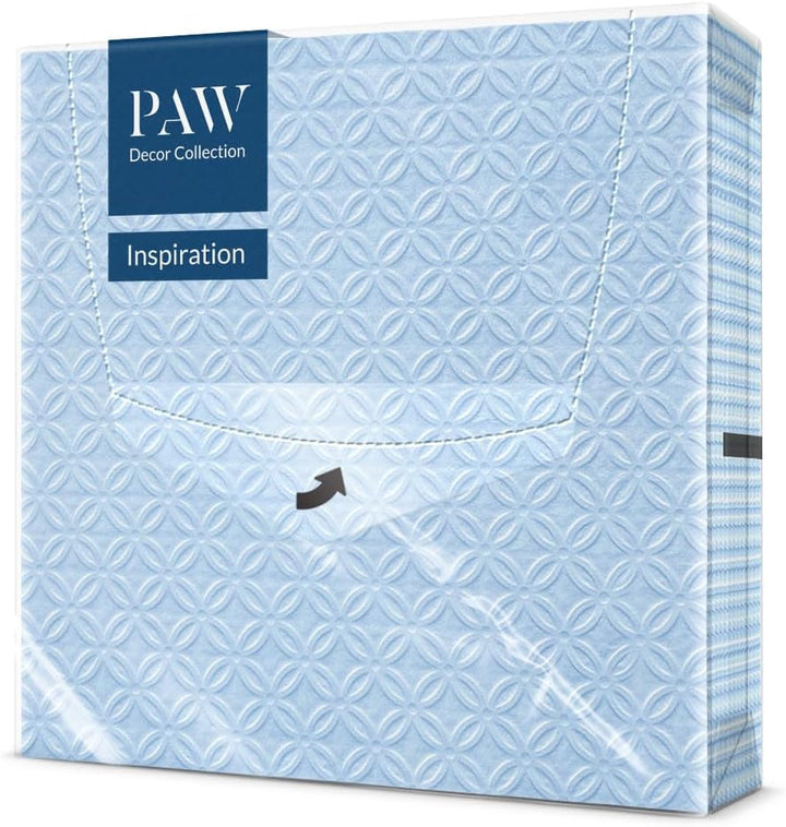 PAW - Șervețele gofrate 3 straturi (33 X 33 Cm) I 20 bucăți I Perfect pentru zile de naștere, petreceri, nunți, comuniuni, sărbători I Decorațiuni de masă Șervețele din hârtie texturată I Inspirație modernă (Hortensia)