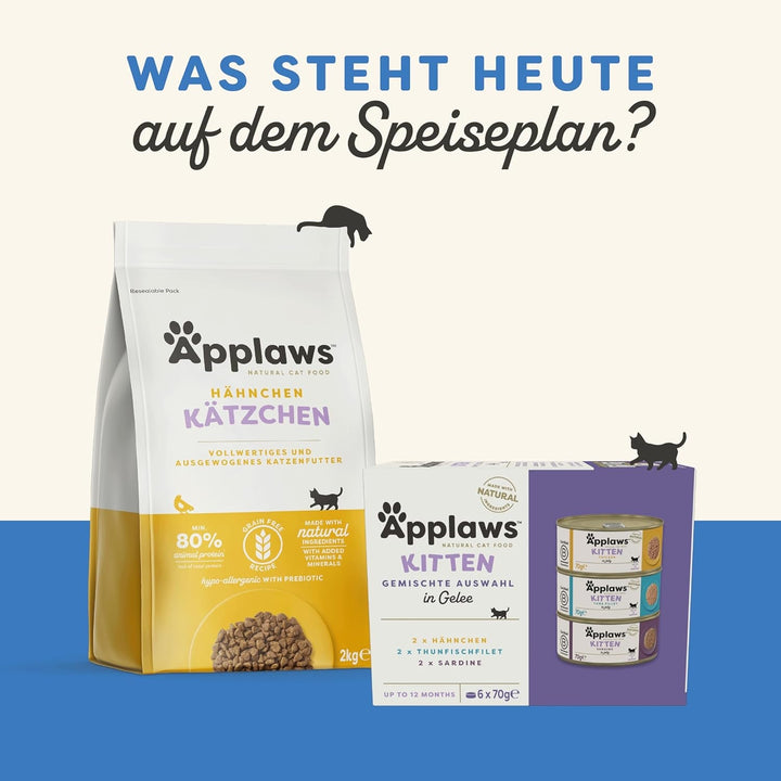 Applaws 100% hrană umedă naturală pentru pisici, file de ton cu creveți în oală cu bulion, 60G (10 X 60G)