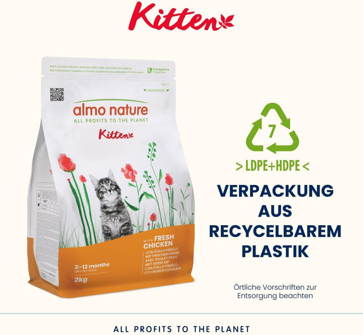 Almo Nature Holistic Kitten With Chicken And Rice- hrană uscată pentru pisoi, toate rasele 2kg