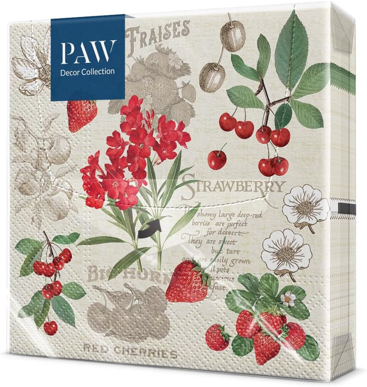 PAW - Șervețele 3 straturi (33 X 33 Cm) I 20 bucăți I Perfect pentru zile de naștere, petreceri, nunți, comuniuni și sărbători I Decorațiuni de masă șervețele de hârtie colorate - Monkey Jungle Fauna & Flora I Monkey Fun