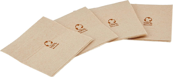 Șervețel de cocktail din hârtie, pliat 1/4, dantelă, natural, 150 șervețele