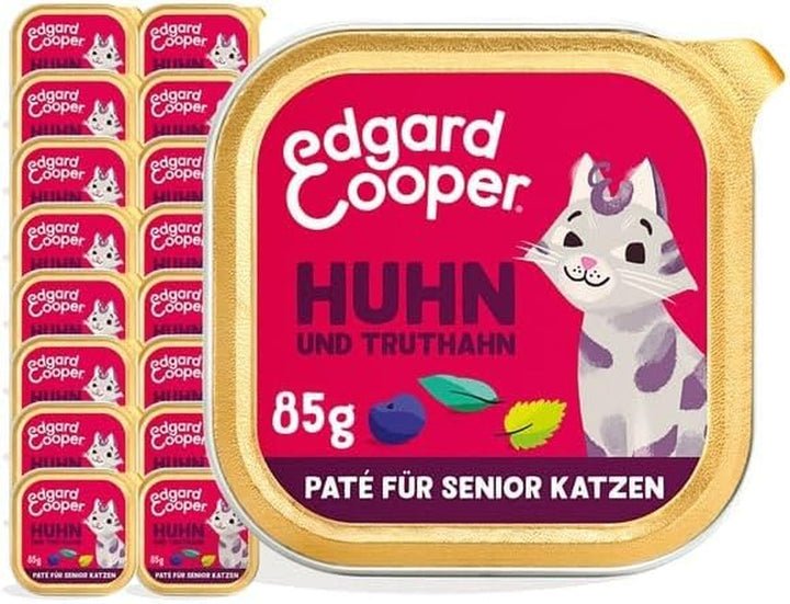 Edgard & Cooper Chunks in Gravy Hrană umedă pentru pisici adulte fără cereale de înaltă calitate - pui organic 85G (pachet de 16) - organe nutritive, ingrediente sănătoase, 0% zahăr adăugat, 85G X 16