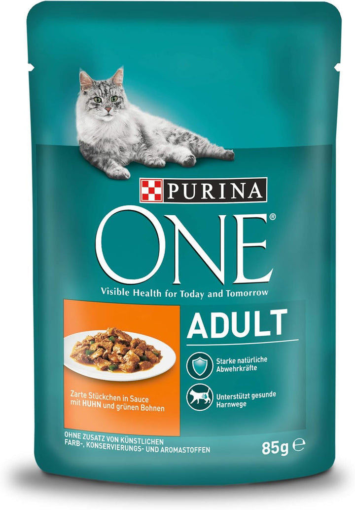Hrană umedă pentru pisici PURINA ONE Adult, amestec de varietăți, pachet de 40 (40 X 85G)