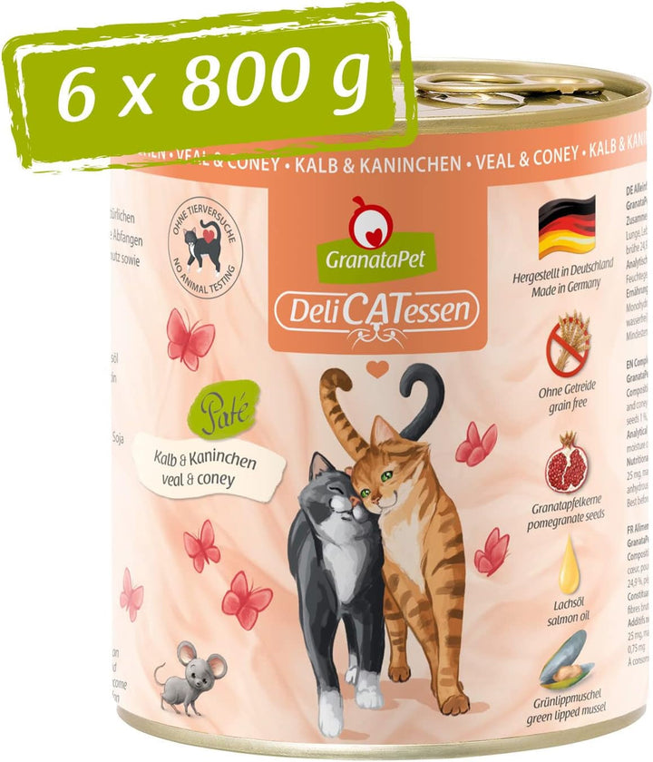 Granatapet Symphonie No. 5 Pui PUR , Hrană pentru pisici fără cereale și zahăr adăugat, File în jeleu natural, Hrană umedă delicioasă pentru pisici, 6 X 200 G