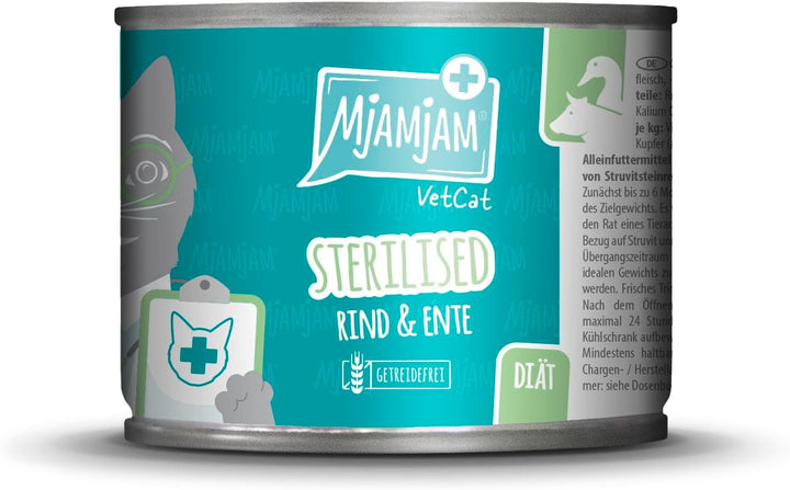 Mjamjam Vetcat - Hrană umedă premium pentru pisici - Dietă - Urinară - Pui, pachet de 6 (6 X 200G), fără cereale