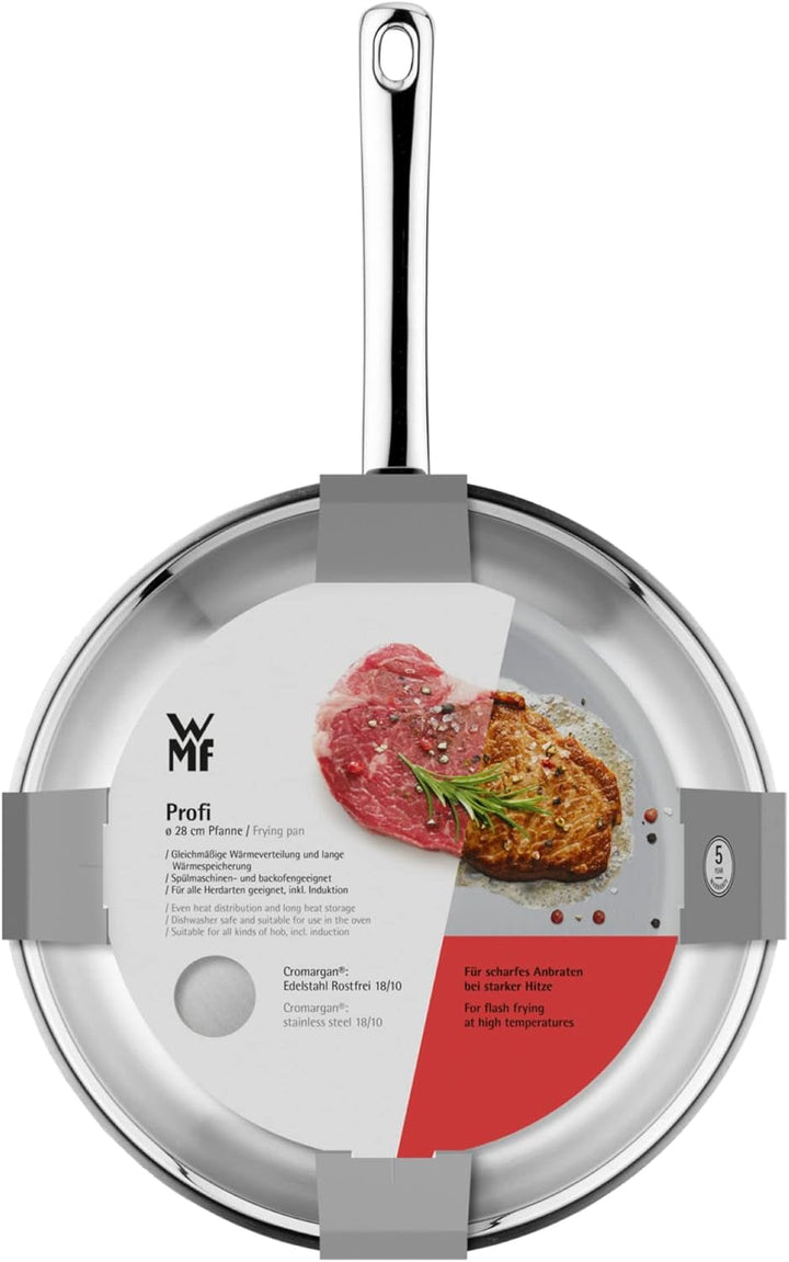 WMF Profi tigaie din oțel inoxidabil 24 cm inducție, tigaie din oțel inoxidabil Cromargan Oale si Tigai Naty Shop