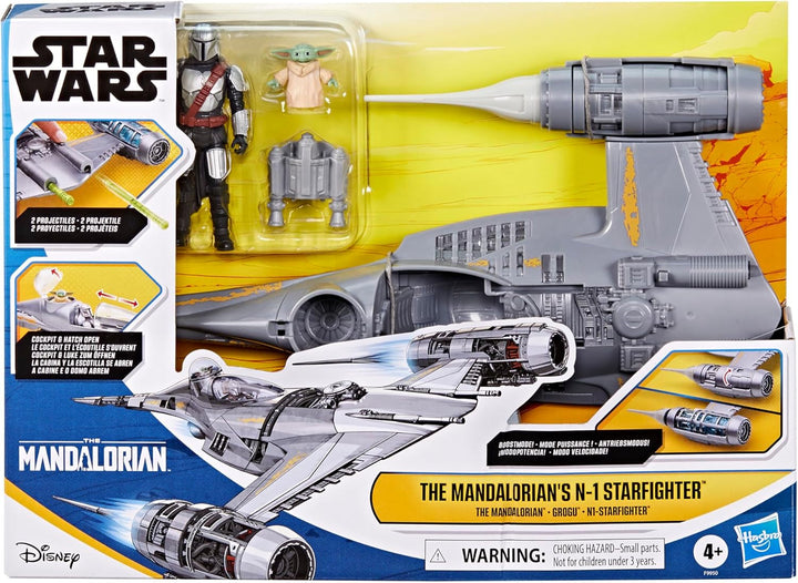 Star Wars Epic Hero Series N-1 Starfighter of the Mandalorian, Figuri de acțiune mari și accesorii captivante pentru manevre palpitante, cadou captivant Action figures Naty Shop