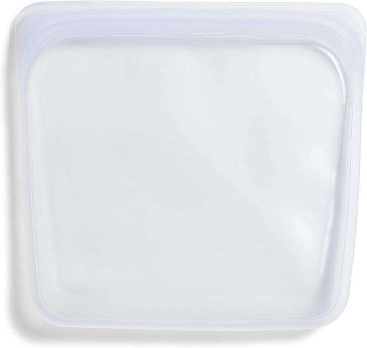 Pungă Stasher Pungă din silicon premium reutilizabilă pentru alimente, pungă sandwich, transparentă, durabilă, sigură pentru cuptor, mașină de spălat vase și congelator, ecologică, pungă pentru prânz, fără scurgeri, 828ml Cutii depozitare alimente Naty Shop