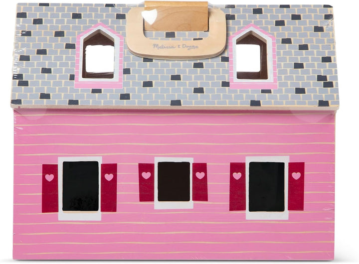 Casa de păpuși Melissa & Doug de pliat și luat cu tine | Casă de păpuși și păpuși | Playsets | 3+ | Cadou pentru băieți sau fete Casute de papusi Naty Shop