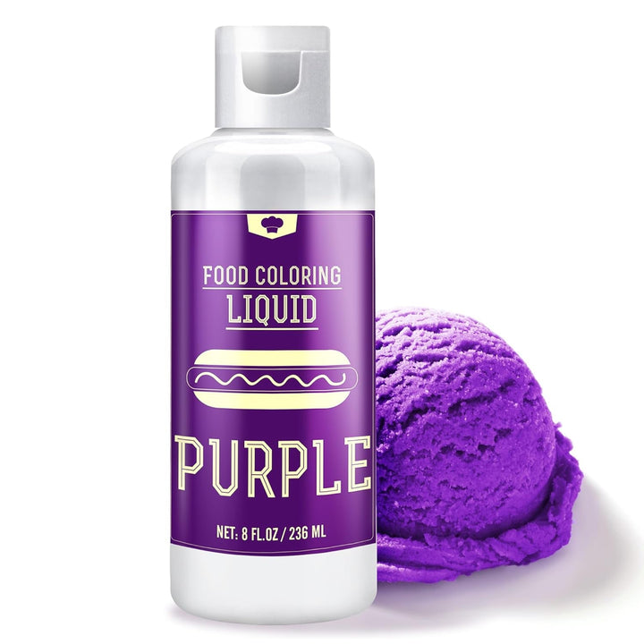 Lebensmittelfarbe - 30 X 10Ml Lebendige Lebensmittel Farben Zum Backen, Kuchen Dekorieren, Zuckerguss, Kekse, Fondant Und Macaron - Flüssige Food Coloring Für Die DIY Seifenherstellung Und Basteln Naty Shop Lila