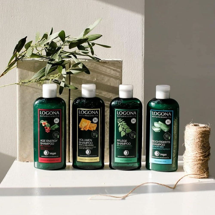 LOGONA Natural Cosmetics, Șampon, formulă vegană din cafeină organică, 250 ml Duș și baie Naty Shop