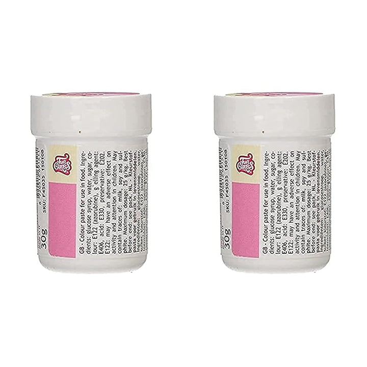Colorant alimentar concentrat Funcakes Paste Color Pink; pentru aluat, cremă, fondant, marțipan, aluat, pastă de modelat și pastă de flori. Halal și Kosher. 30 g