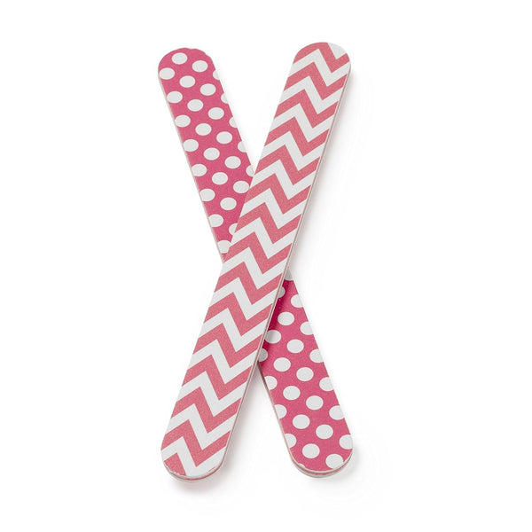 Pilă de unghii, căptușită, pentru modelarea unghiilor naturale și artificiale, față-verso, granulație medie, puternică, robustă, pentru acasă, saloane, manichiură sau pedichiură profesională, 2 bucăți