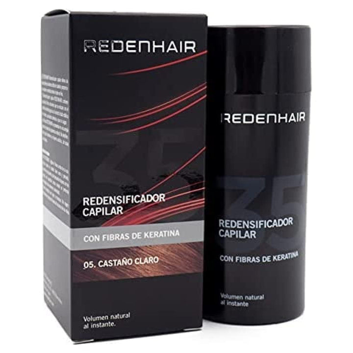 Redenhair Hair Restorer - Microfibre de păr cu keratină - rezistente la ploaie, vânt și transpirație - soluție pentru alopecie Ingrijire par Naty Shop Redensificator pentru păr de culoare șaten deschis
