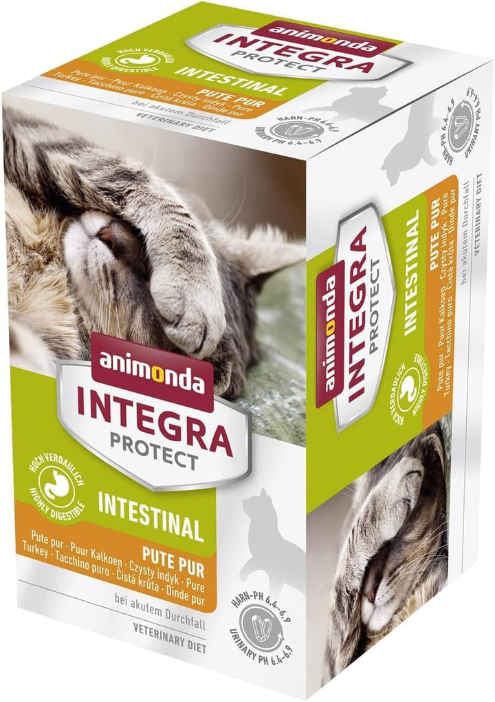 Animonda INTEGRA PROTECT Hrană umedă pentru pisici Sensitive Pure Pork (16 X 100G), recomandată de veterinari pentru alergii alimentare, hrană dietetică dezvoltată de veterinari pentru pisici adulte