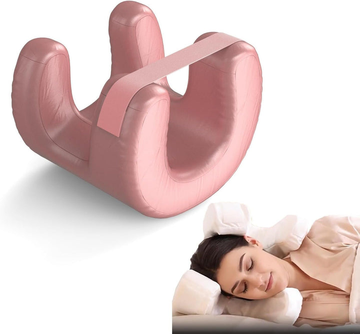 Pernă de frumusețe, pernă antirid, pernă ortopedică de sprijin pentru gât, pernă de frumusețe anti-îmbătrânire, pernă din spumă de memorie, pernă de sprijin pentru gât, pentru a menține ridurile faciale, pernă de dormit (negru) Perne ortopedice cervicale Naty Shop Roz