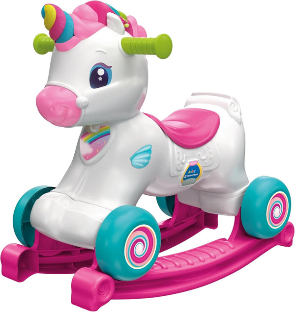 Baby Clementoni swing unicorn - 3in1 animal balansoar cu centru de activitate interactiv pentru copii cu vârsta de 12 luni și peste - Jucărie senzorială și de abilități motorii 17883 Jucarii Bebe Naty Shop Titlu implicit