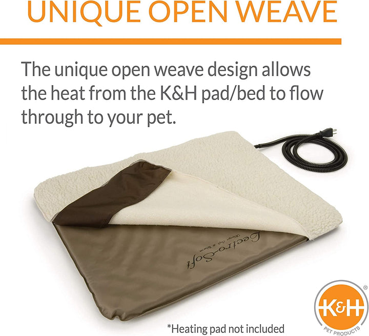 Husă de schimb Pet Products Lectro-Soft pentru pat încălzit pentru pisici, compatibilă cu paturile mici Lectro-Soft (pat încălzit vândut separat), lavabilă la mașină, husă moale din fleece, 45,7 x 35,6