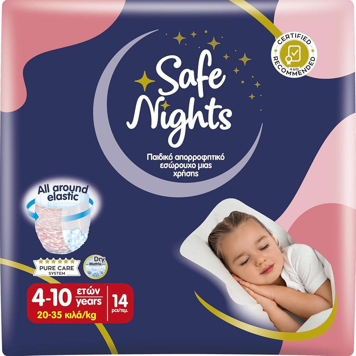 Safe Nights Boy, scutece pentru noapte, diverse marimi Mama si Copilul Naty Shop Fete marimea M (14 bucati)