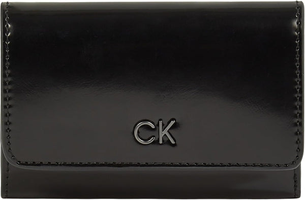Calvin Klein doamnelor portofel Daily Trifold Zip Shiny Shiny Portofel Femei Naty Shop Negru (Ck Black) Os