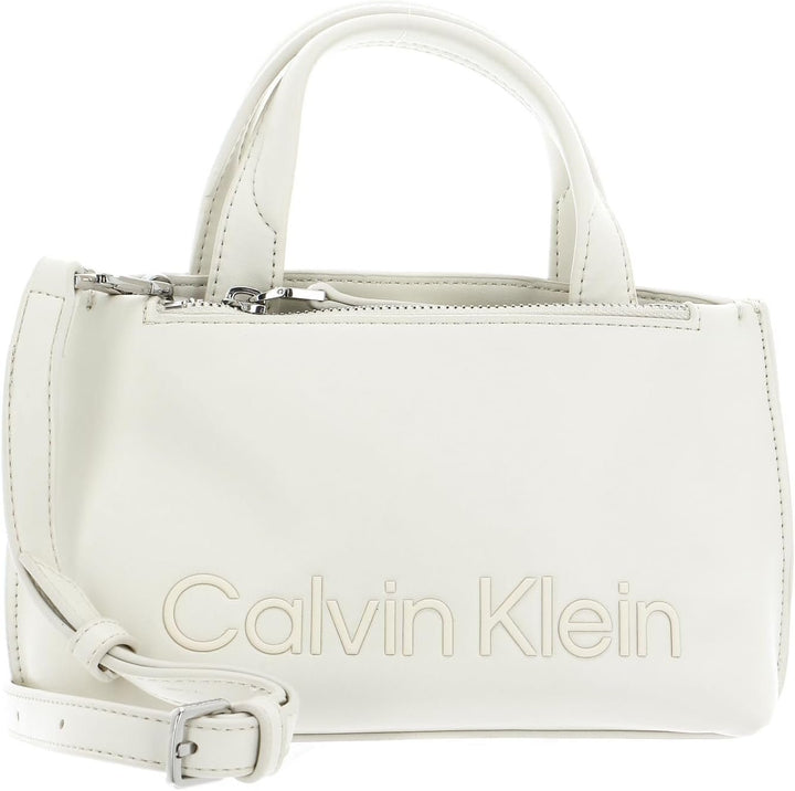Calvin Klein Ladies Ck Set Mini Tote K60k610167 Tote Bag Genti Femei Naty Shop Alb (Ecru închis)