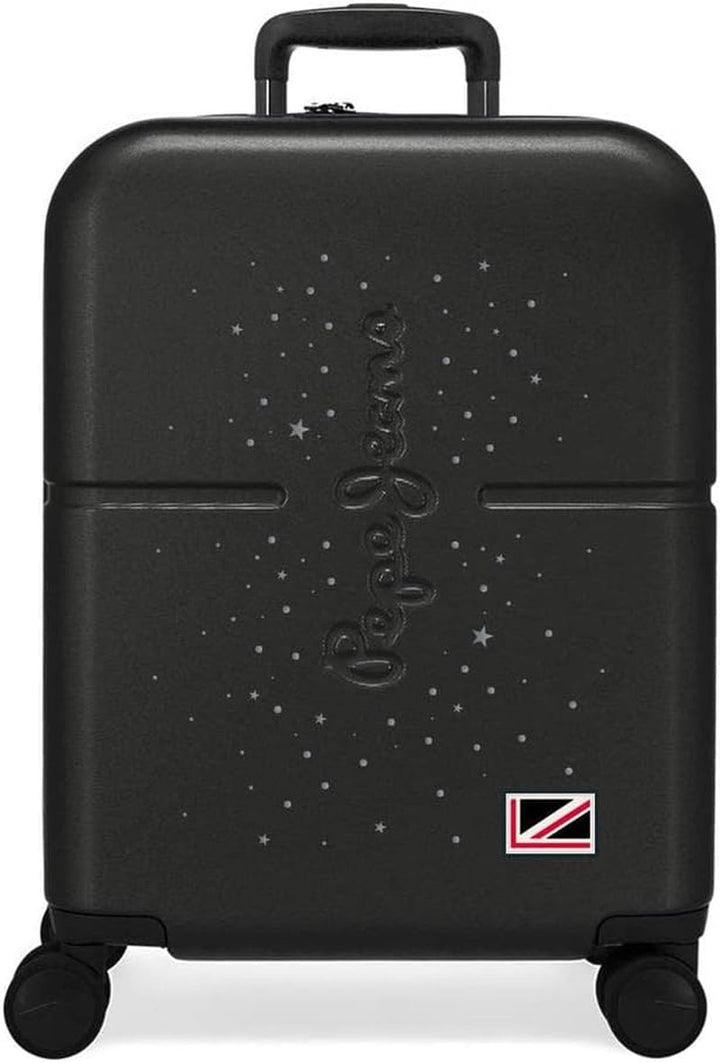 Cărucior de cabină Pepe Jeans Jane, 40 x 55 x 20 cm, negru, 40x55x20 cms, valiză de cabină Bagaje și echipament de călătorie Naty Shop Negru Geantă extensibilă