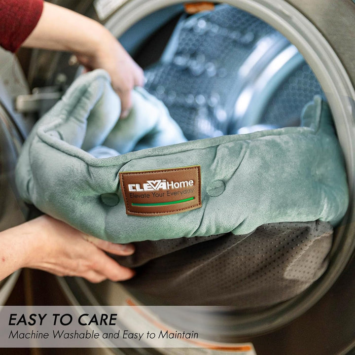 Pat rotund pentru pisici și câini pentru animale mici de companie de până la 7 kg - Pat moale, lavabil, cu fund antiderapant pentru pisici și căței