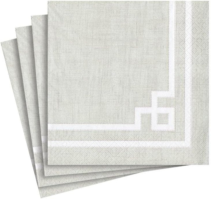 Divertisment cu șervețele de cocktail, Rive Gauche, auriu și alb, 20 de bucăți