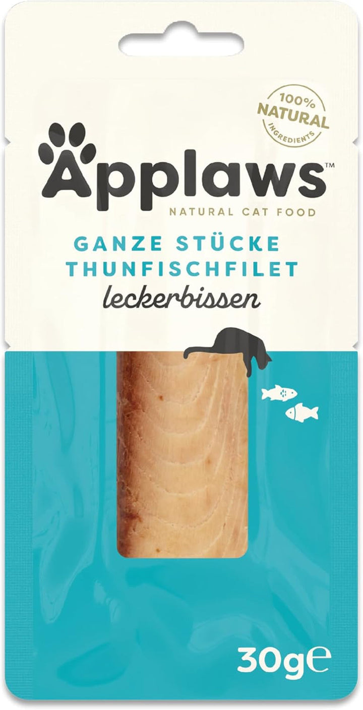 Applaws Natural Cat Treats, Snack pentru pisici cu lob întreg de ton, pungă de 30G (pachet cu 12 pungi)
