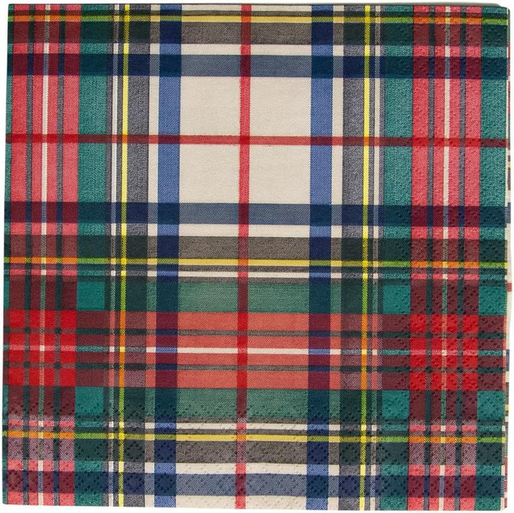 Șervețele de hârtie pentru cocktail Dress Stewart, tartan, 20 de bucăți per pachet