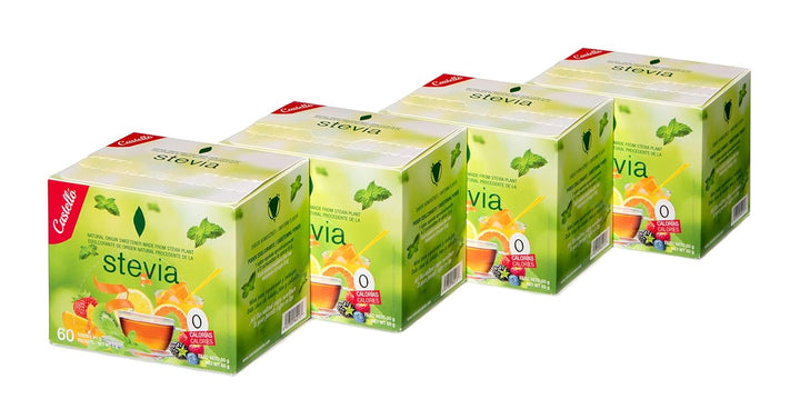 Stevia + Erythrit 1:8 Süßstoff | 504 Beutel Mit 1 G | 100% Natürlicher Zuckerersatz - 0 Kalorien - 0 Glykämischer Index - Keto Und Paleo - 0 Kohlenhydrate - Kein GVO - Castello since 1907 - 504 G Indulcitori Naty Shop 240 G (1Er Pack)