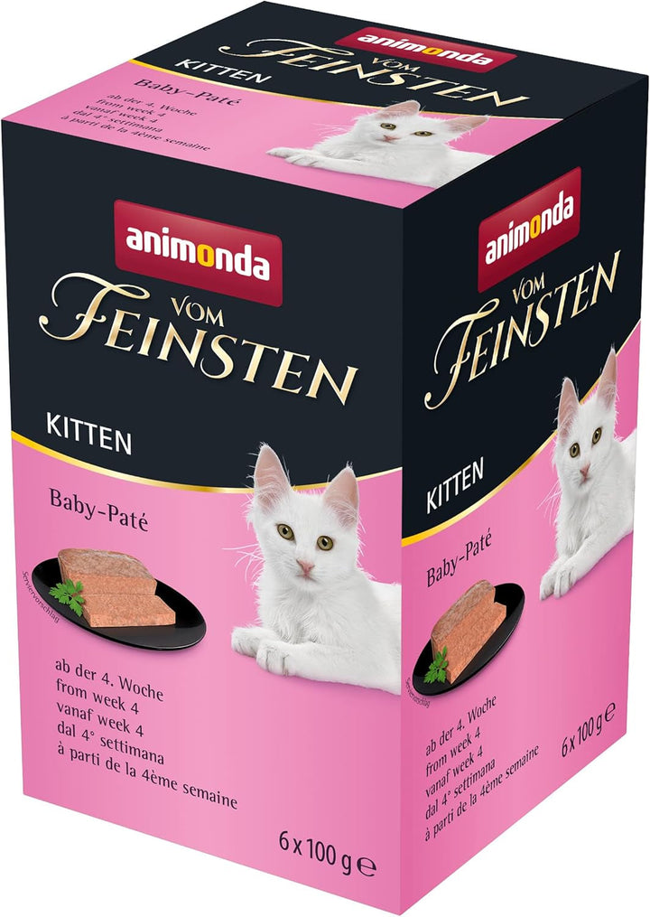 Animonda Vom Feinsten Kitten Variety For Kittens (32 X 100G), hrană umedă pentru pisici tinere, hrană pentru pisici fără cereale și zahăr, cu 100% ingrediente din carne proaspătă
