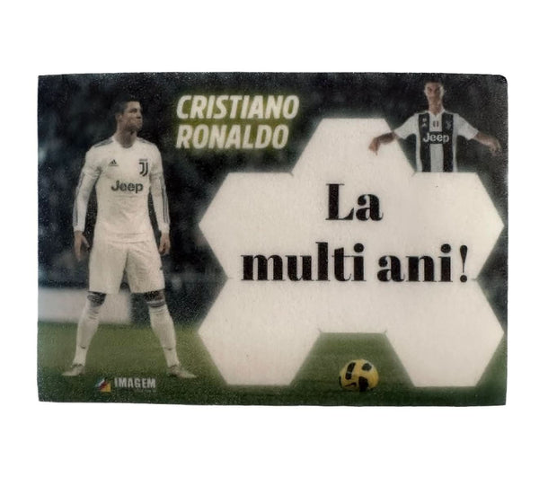 Decoratiune comestibila din zahar, Ronaldo - "La multi ani!" Nati Shop