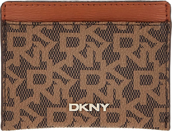DKNY Women's Bryant L Travel Accessory Envelope Card Holder Portofel Femei Naty Shop Mocha/Caramel O mărime se potrivește tuturor