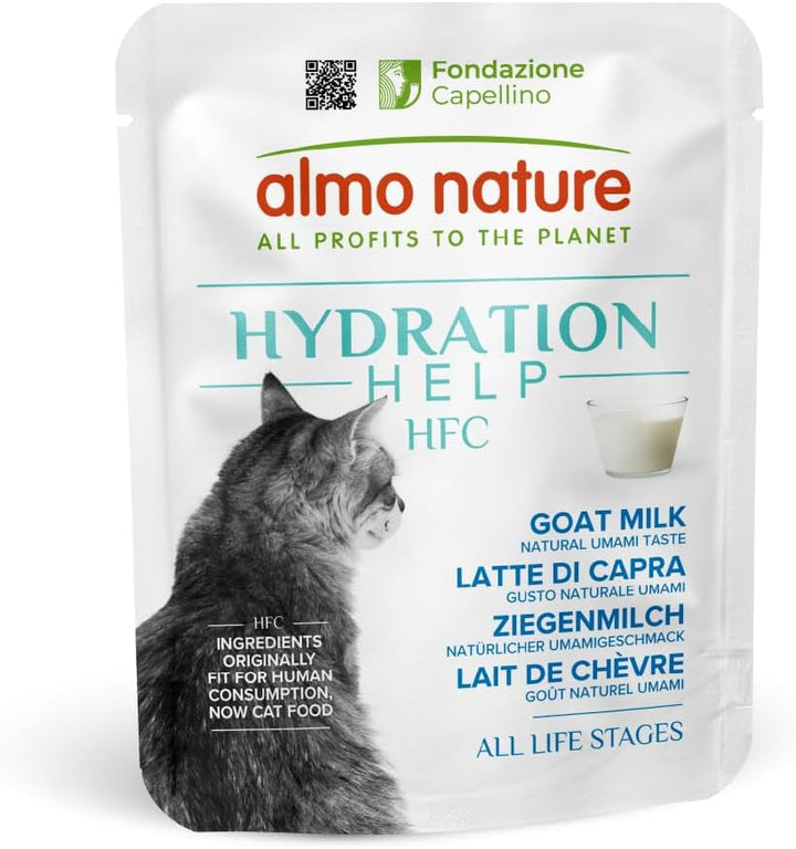 Almo Nature HFC Hydration Help Hrană umedă pentru pisici - bulion de sardine cu sardine - grad uman, fără gluten, monoproteină, 50 G, 24 bucăți, 1,2 kg