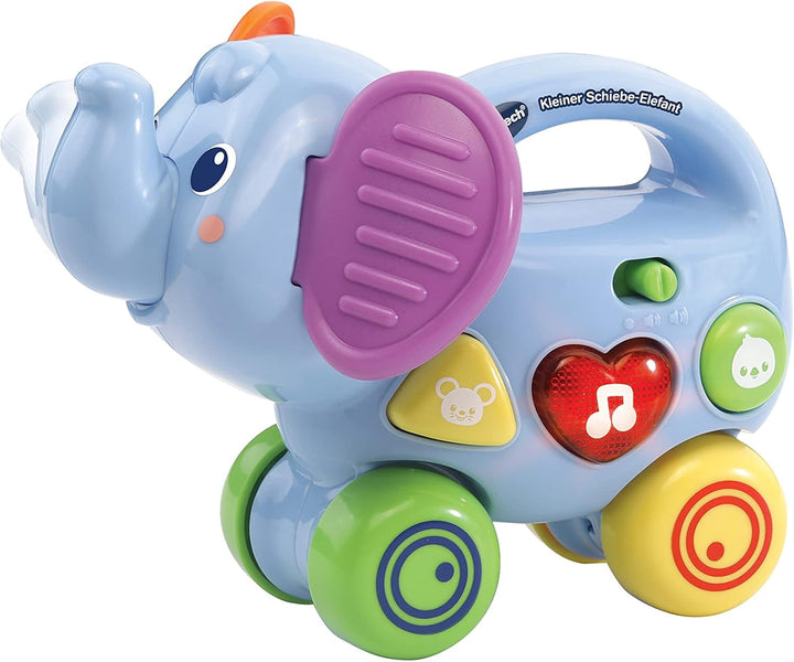 Vtech Baby Little Pushing Elephant - Jucărie interactivă pentru împins și jucat - Cu cântece, melodii, propoziții și sunete - Pentru copii cu vârsta cuprinsă între 6-36 luni Jucarii Bebe Naty Shop Titlu implicit