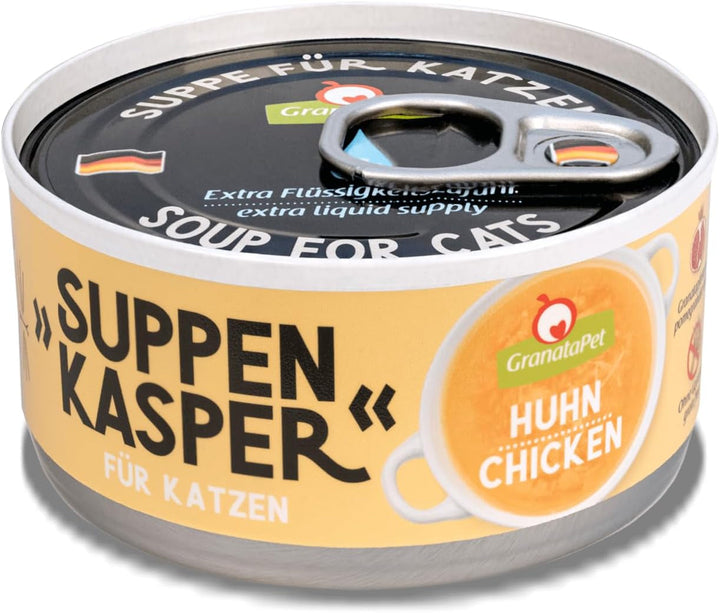 Granatapet Suppenkasper Multipack 6 varietăți, 12 X 70 G, Gustări pentru pisici, Răsfățuri pentru hidratare suplimentară, Supapă împotriva foametei mici, Hrană pentru pisici fără cereale și fără zahăr adăugat