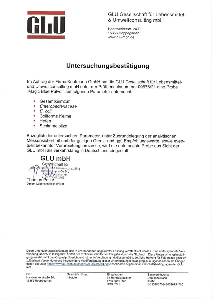 Colorant alimentar natural albastru pudră Magic Blue Spirulina (vegan crud) Albastru închis până la albastru deschis pastel - Colorant alimentar pudră cu alge ficocianină - Colorant alimentar natural | Pureraw 5G