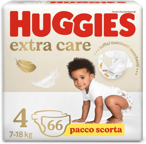 Scutece Huggies Extra Care, mărimea 4 (8-16 kg), pachet de 66 scutece Mama si Copilul Naty Shop