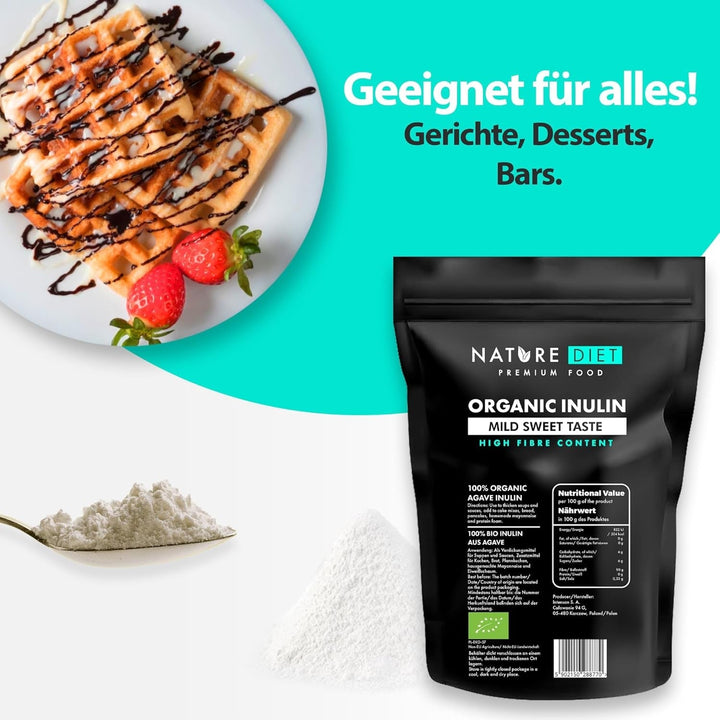 Nature Diet - Bio-Inulin 1 Kg | Aus Agave | Natürliches Präbiotikum Indulcitori Naty Shop