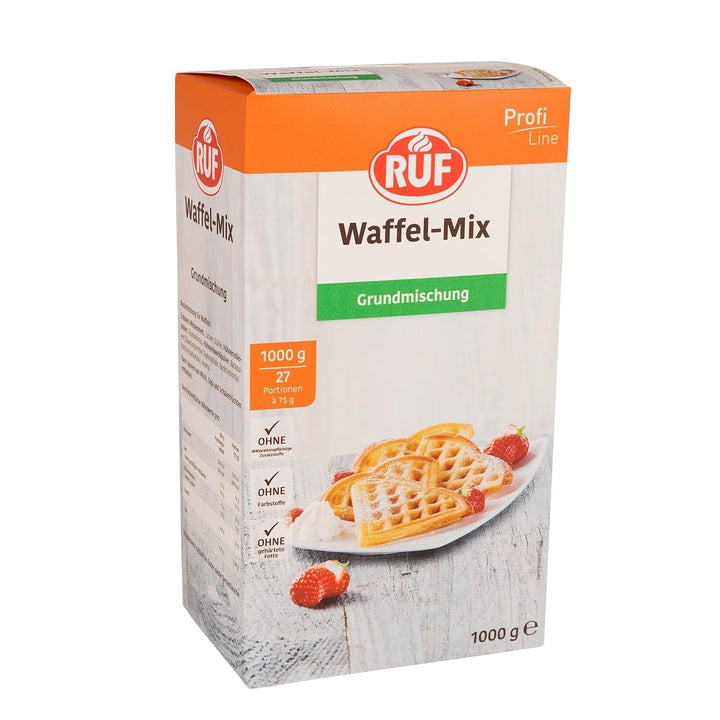 RUF Rührkuchen Backmischung, Nur Wasser & Öl Zugeben, Rezeptur Für Blechkuchen, Kastenkuchen, Muffins, Gugelhupf Und Tortenböden, 1X1000G Amestec pentru copt si gatit Naty Shop Waffelteig 1 Kg (1Er Pack)