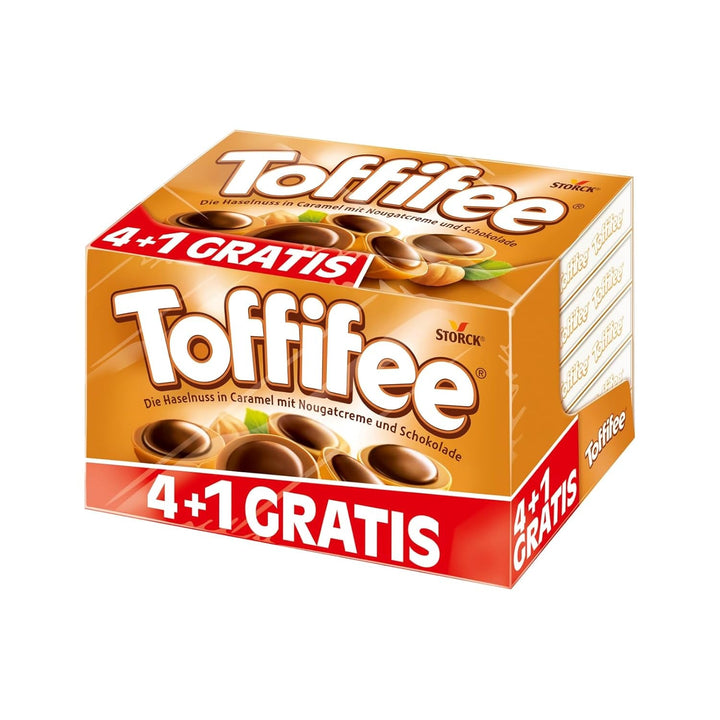 Toffifee, Alune în caramel, cremă de nuga și ciocolată Naty Shop 1 X 675G (4+1 Gratis) Classic